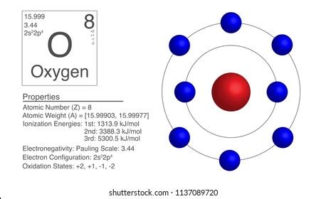 Oxygen Chemical Element Infographic Illustration Stock Vector (Royalty ...