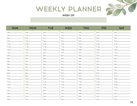 Weekly Planners 25 FREE Printables Printabulls