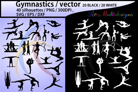 Gymnastics silhouette svg / Gymnastics clipart / silhouette ...