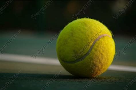 Close-up tennis ball on court (4333990)