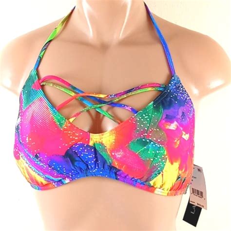 La Blanca Swim New La Blanca Bikini Top Swimwear Bandeau Vacation