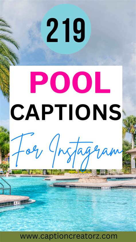 Dive Into Fun Perfect Pool Captions For Instagram Captioncreatorz