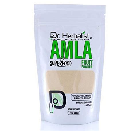 Dr Herbalist 71 Oz 200gamla Fruit Powder Amla Powder Organic For