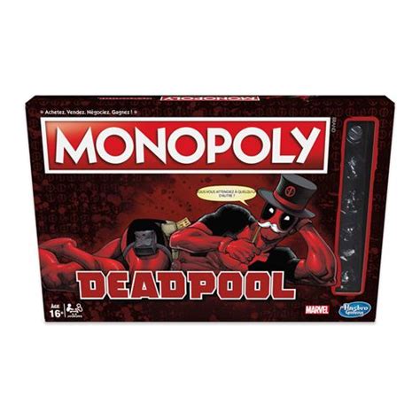 Jeu De Soci T Monopoly Deadpool Hasbro Jeu De Strat Gie Achat