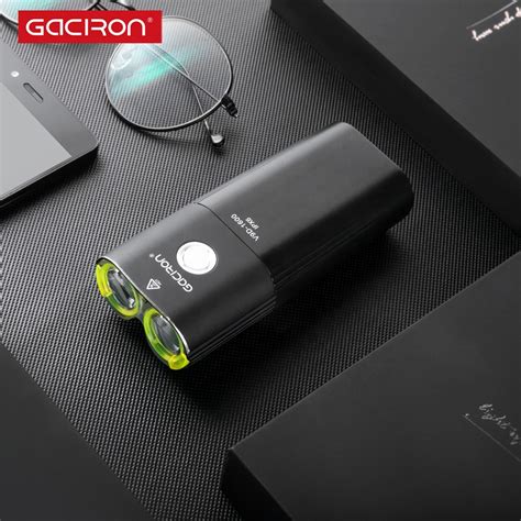 Far LED Gaciron V9D-1600, 1600 Lumeni, Baterie Reincarcabila 5000 mah ...