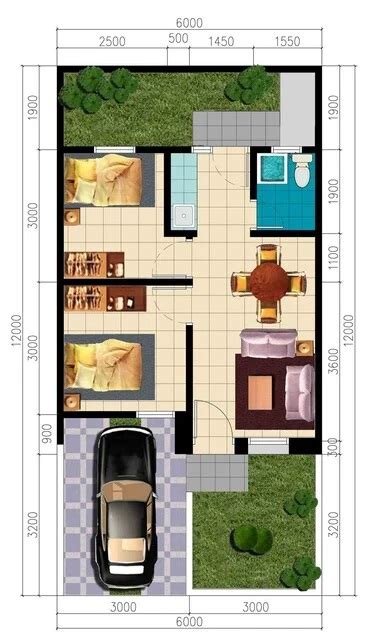 10 Gambar Denah Rumah 7x10 Minimalis And Inspiratif