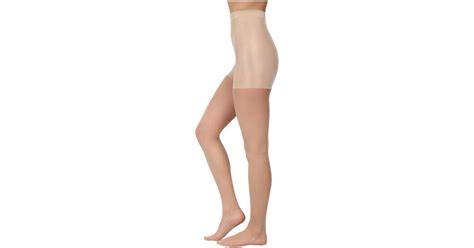 Wolford Synthetic Individual 10 Control Top Tights In Khaki Natural