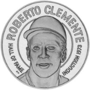 Coin: 10 Dollars (Puerto Rican Roberto Clemente) (Liberia(1994 ...