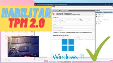 Activar Habilitar Tpm Desde Uefi Para Instalar Windows Como