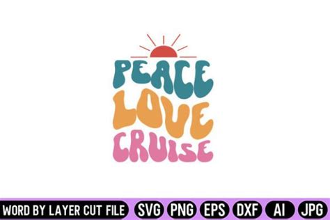 Peace Love Cruise Retro Design Graphic By Al Bari · Creative Fabrica