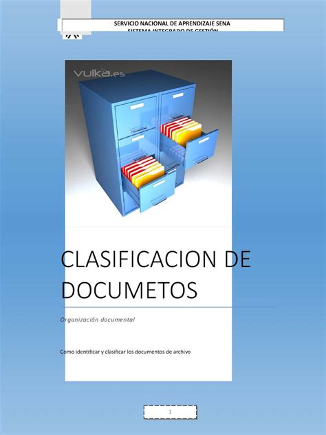 Calam O Taller Clasificaci N Documental