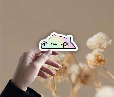 Bongo Katze Meme Sticker Bongo Cat Glossy Sticker Süßer Etsyde