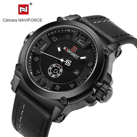 Naviforce Reloj De Cuarzo Deportivo Militar Para Hombre Cron Grafo