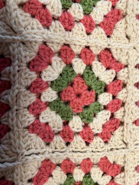 Rose Color Afghan Crochet Rose Afghan Granny Square - Etsy