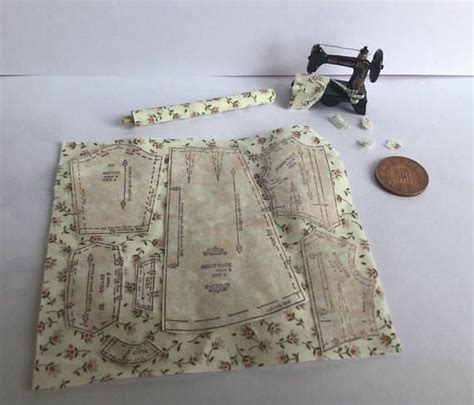 1 12th Scale Handmade Miniature Dollshouse Dressmakers Handmade Miniatures Dress Making