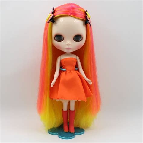 Factory Neo Blythe Doll Orange Yellow Hair Regular Body 30cm Blythe Dolls Blythe Dolls For