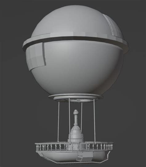 3D Model Fantasy Hot Air Balloon VR AR Low Poly CGTrader