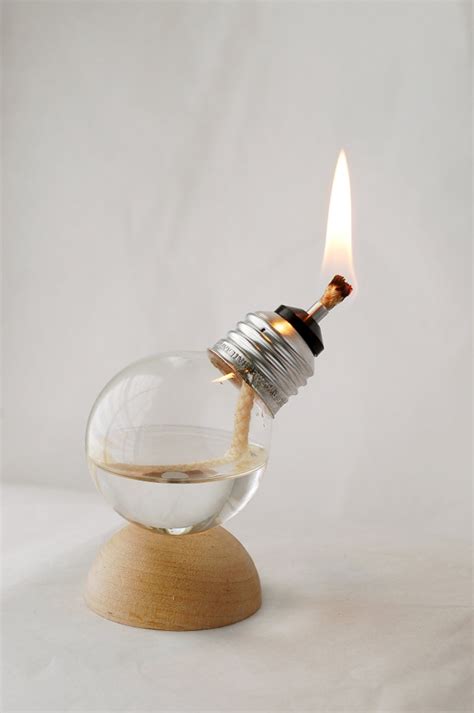 Unique Mini Oil Lamps Made From Recycled Light Bulbs