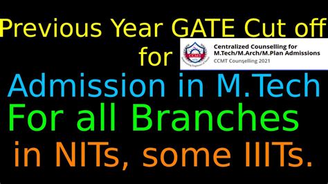 Nit Fees Seats Gate Cut Off For Admission In Mtech In Nit Iiit All