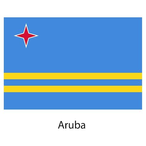 Premium Vector Flag Of The Country Aruba Vector Illustration