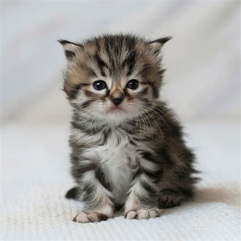 Premium Photo Adorable Tiny 4 Week Old Kitten On White Background