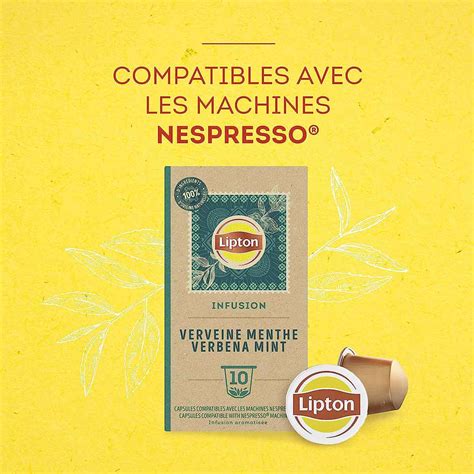 Capsule Verveine Menthe Lipton Pour Nespresso Par Coffee Webstore