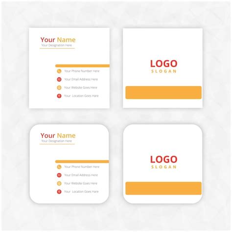 Premium Vector Modern Square Business Card Template Design