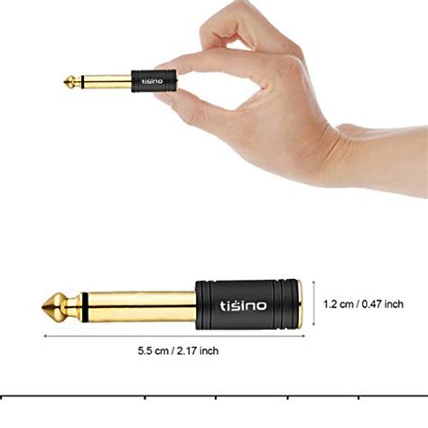 Tisino 14 Mono To 35mm Stereo Adapter Gold Plated