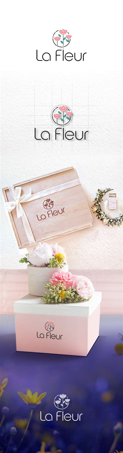 la fleur logo design  behance