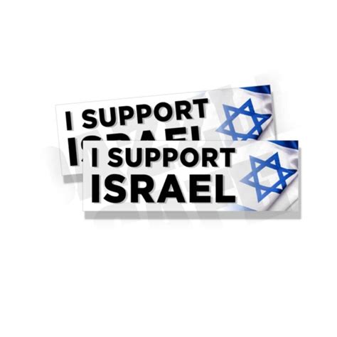 I Support Israel Bumper Sticker Decal Support 9x3 Israeli Flag Jewish 2