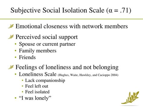 Ppt Intimacy And Social Isolation In The National Social Life Health