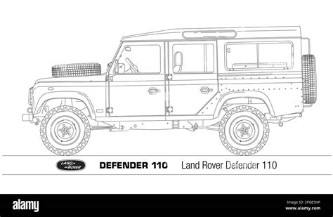 Land Rover Defender Vector Drawing