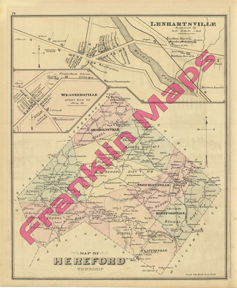 Andy S Antique Maps 1876 Berks County