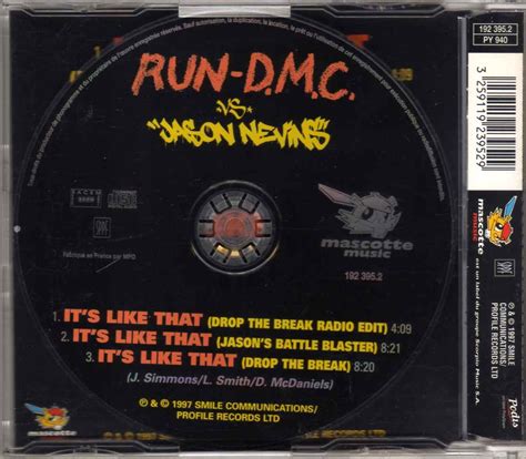 Run Dmc Vs Jason Nevins Its Like That Cdm Eurodance 90 Cd Shop