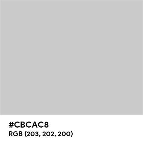 Dark Platinum color hex code is #CBCAC8