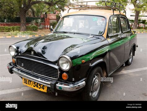 Traditional Delhi Ambassador Taxi New Delhi India Stock Photo - Alamy