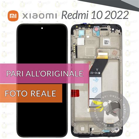 DISPLAY XIAOMI REDMI 10 2022 22011119UY 21121119SG SCHERMO FRAME LCD ...