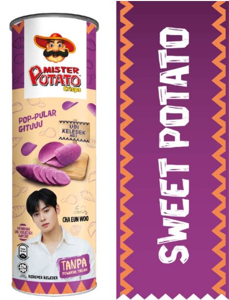 Mister Potato Crisps X Cha Eun Woo G Sweet Potato Original Lazada