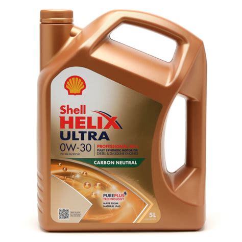 Aceite motor SHELL HELIX ULTRA ECT C2 C3 0W30 Diésel y gasolina 5L