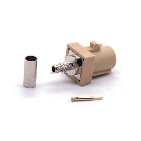 Fakra I Male Connector Crimp Attachment For RG174 Coax MetabeeAI