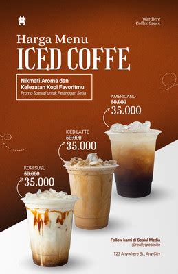 gratis contoh menu kopi keren canva