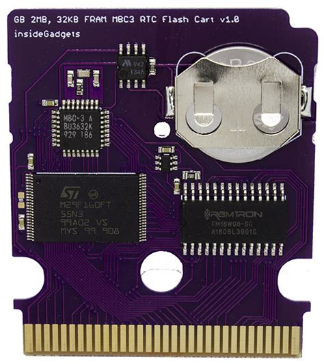 Gameboy 2mb 32kb Fram Mbc3 With Rtc Flash Cart Works With Pokemon