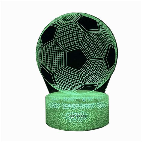 D Led Lampe Football Optique Illusion Veilleuse Lampe De Nuit Pour