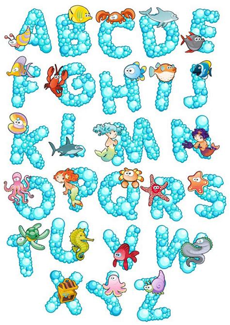 Alphabet Clipart Bubble Letters Kids Letters Letters | Etsy