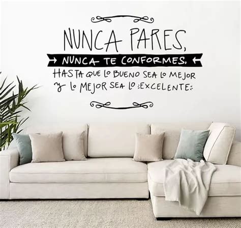 Vinil Decorativo Para Pared Frases Letras Nunca Pares Meses Sin