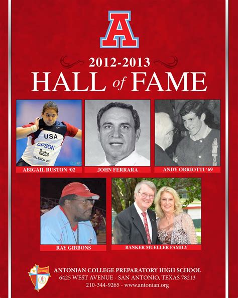 Athletic Hall Of Fame Inductees