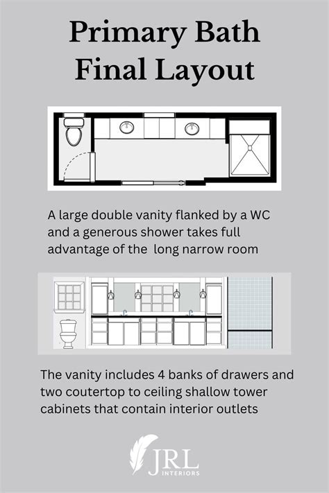 Jrl Interiors — Design For A Primary Bathroom Renovation Project In