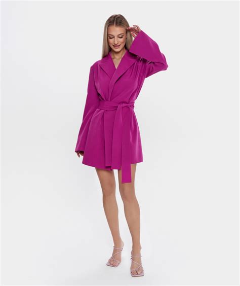 Sukienka Oversize O Kroju Marynarki Madeleine Fuchsia Filip Lebelt