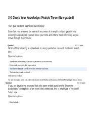 3 0 Check Your Knowledge Module Three Docx 3 0 Check Your Knowledge