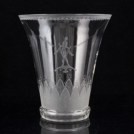 SIMON GATE A Glass Vase Orrefors 1920s Bukowskis